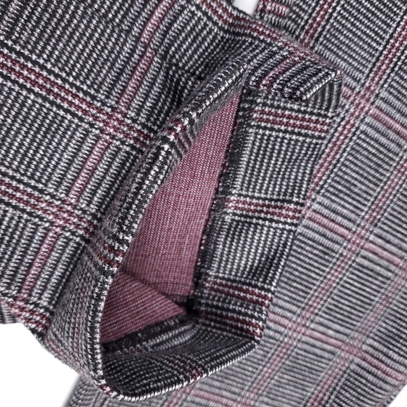 New Modcloth Gray Red Plaid Pants Sz 8 - Picture 12 of 12